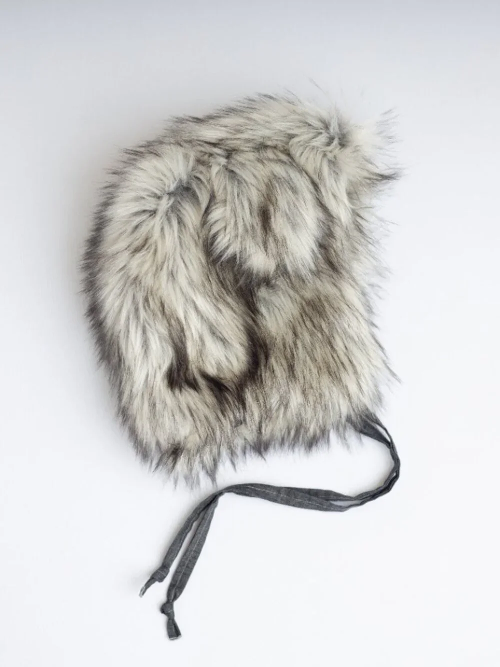Faux Fur Silver Fox Children's Bonnet Hat